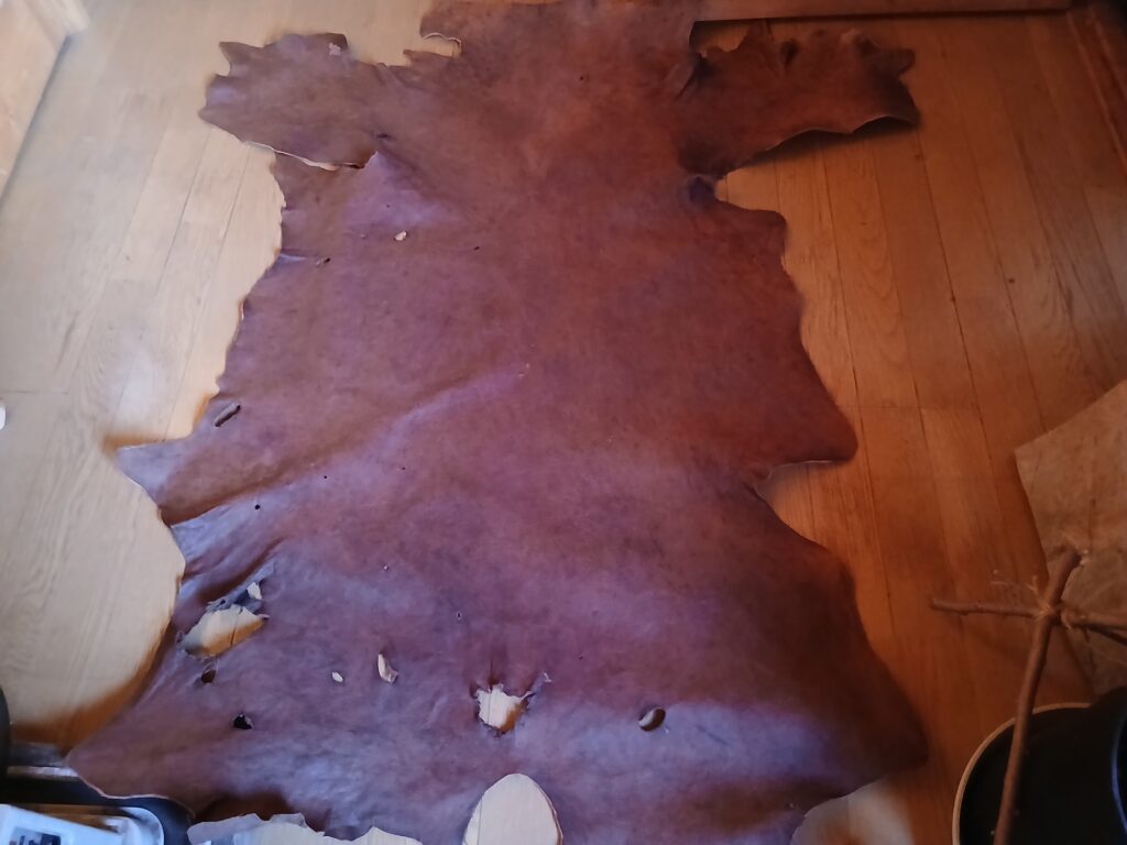 タンニン鞣し熊革